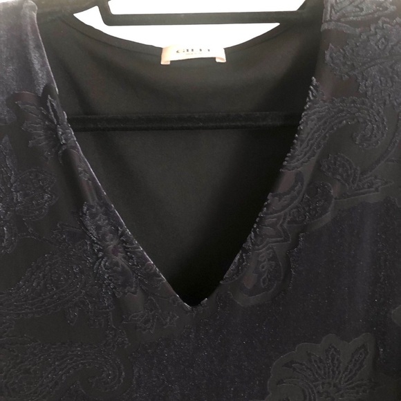 VTG Witchy Core Goth Velveteen Velvet Burn Out Black Purple Midi Dress Plus 2X - Picture 5 of 13